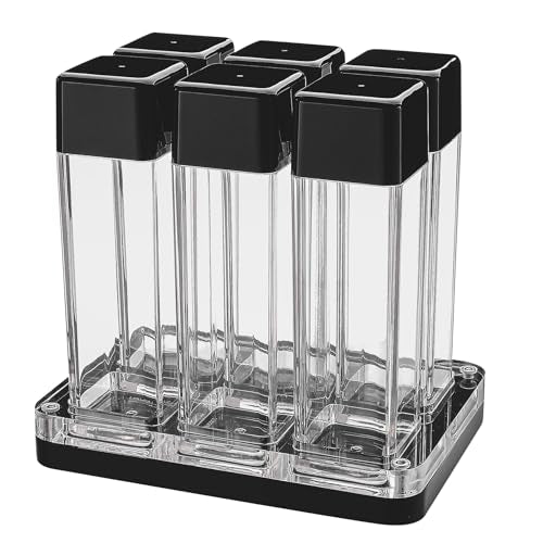 6 Tubes Coffee Bean Cellars with Stand & Hopper (16 Ounce)