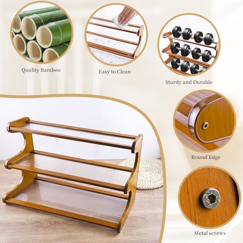 3 Tier Bamboo Mug Organizer for Cabinet (3 Count)