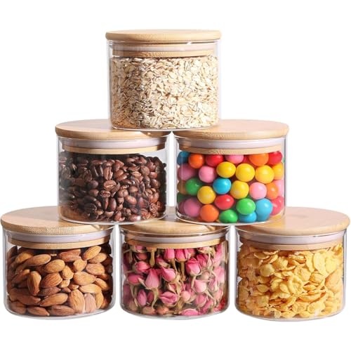 Glass Storage Containers with Lids 0.5 Qt (6 Count)