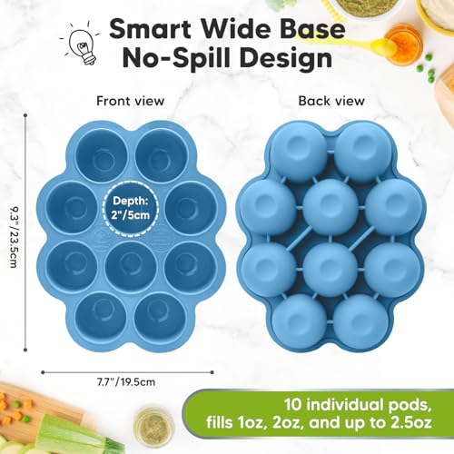Silicone Food Freezer Trays with Lid