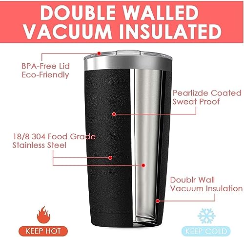 16 Pack 20oz Tumbler Vacuum Insulated Travel Mug with Lids