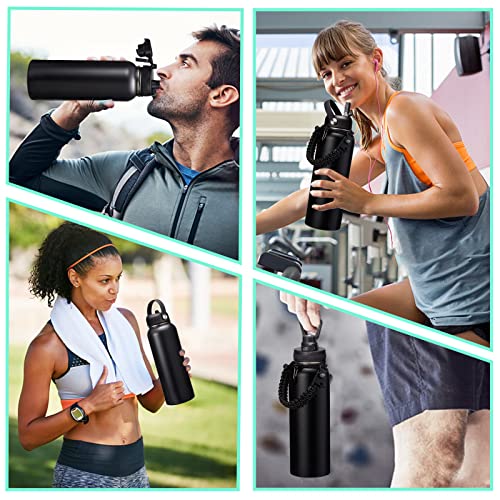 40OZ Insulated Water Bottle with Auto Spout Lids (9 Count)