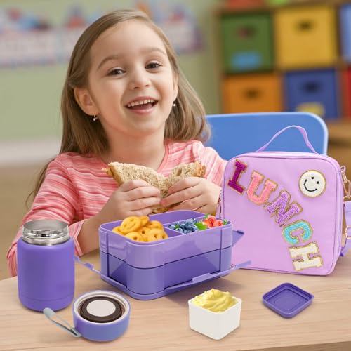 Preppy Lunch Box for Girls with 10oz Thermo