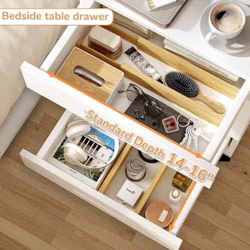 Bamboo Expandable Drawer Dividers (4 Count)