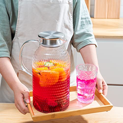 100 Oz Borosilicate Glass Pitcher with Lid