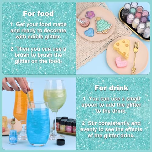 Teal Edible Glitter