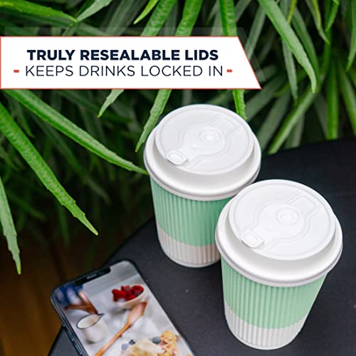 Disposable Coffee Cups With Lids (90 Count)