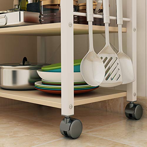 Standing Baker's Racks Appliance Table Small Rolling Kitchen Cart Microwave Cart Stand