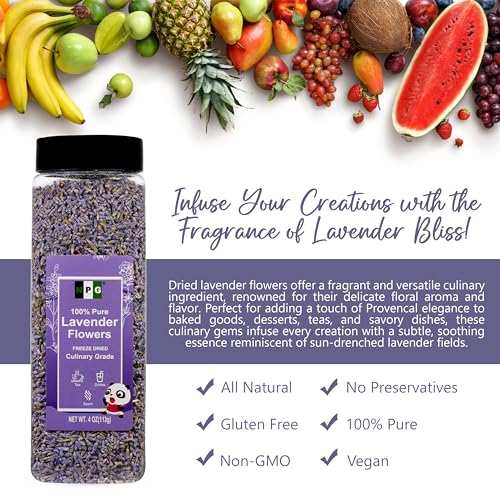 Freeze Dried Lavender Flowers 4 Oz (4 Ounce)