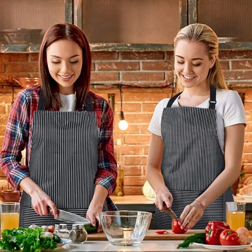 Cotton Aprons with Pockets (4 Count)