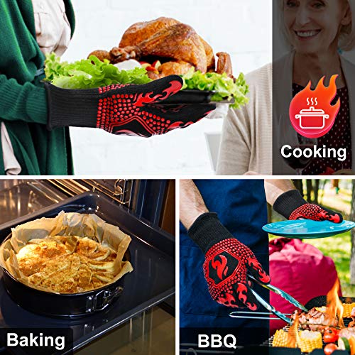 BBQ Gloves BBQ Accessories 1472℉ Extreme Heat Resistant (2 Count)