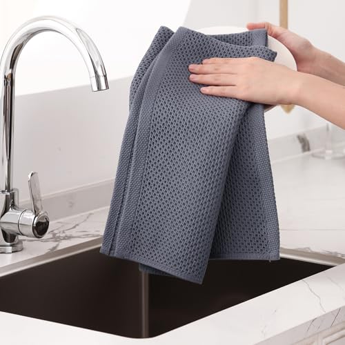 100% Cotton Oversized Waffle Weave Kitchen Towels 6 (6 Count)