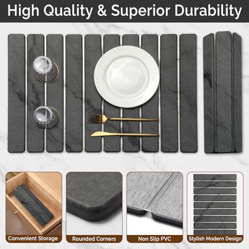 Large Stone Dish Drying Mat for Kitchen Counter (24 Sq Ft)