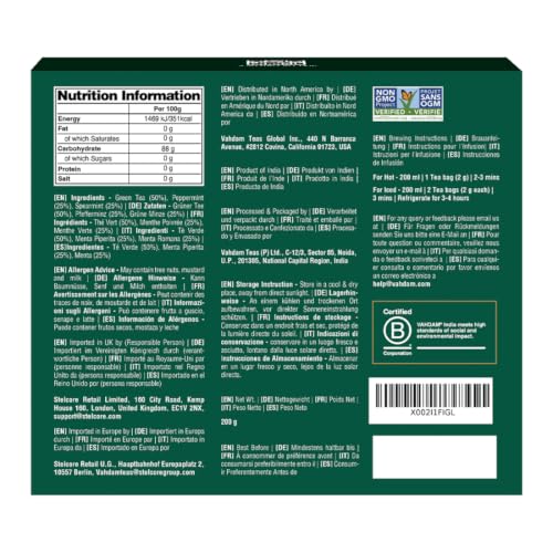 Mint Green Tea Bags (100 Count)