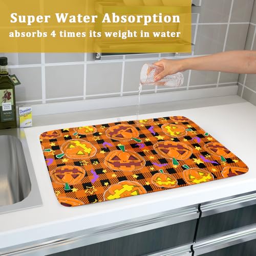 Halloween Dish Drying Mat