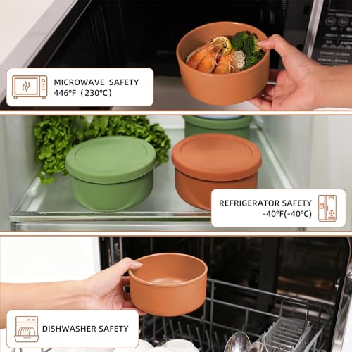 24 fl oz Silicone Food Storage Container with Lid (3 Count)