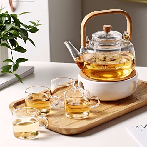 High Temperature Resistant Glass Teapot Electric Pottery Stove Small Single Brewing Tea Set Flower Tea Tea Set Kettle