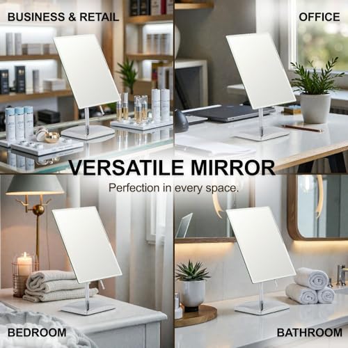Large Table Desk Mirror with Stand