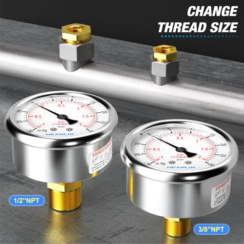 30inHG~30Psi Stainless Steel 1