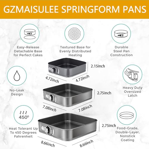 Springform Cake Pan Set of 3