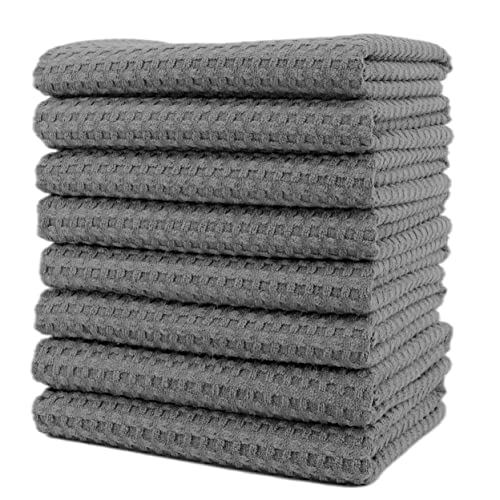 380 GSM Microfiber Waffle Kitchen Dish Tea Towel (8 Count)