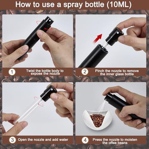 Coffee Bean Dosing Cup with RDT Spray Bottle and 6 (3 Count)