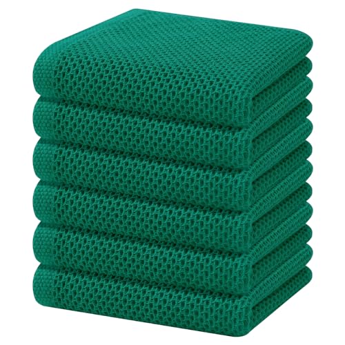 100% Cotton Waffle Weave Kitchen Dish Towels 6 (6 Count)