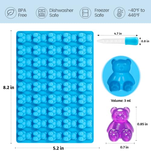 4 Pack Large Gummy Bear Molds Candy Molds