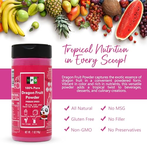 Freeze Dried Red Dragon Fruit Powder 7 Oz (7 Ounce)