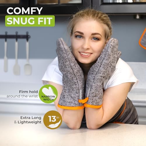 Premium Heat Resistant Oven Mitts (2 Count)