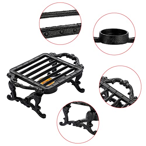 Tea Warmer Cast Iron Tea Pot Warmer with Tealight Candle Holder Sturdy Functional Teapot Warmer Stand for Office Party or Desk RetroTea Pot Heater for Heating Milk