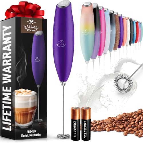 Zulay Powerful Milk Frother for Coffee with Upgraded Titanium Motor