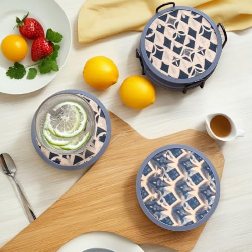 Absorbent Coasters for Drinks with Holder (7 Count)