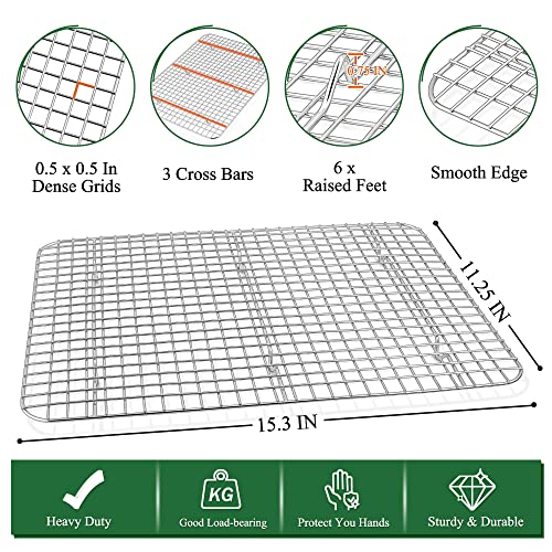 16 Inch Cookie Baking Sheet Pan with Wire Rack
