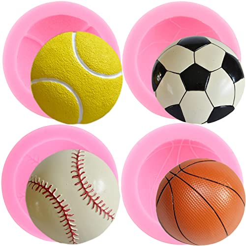 Sports Ball Silicone Basketball Fondant Mold Set Of 4