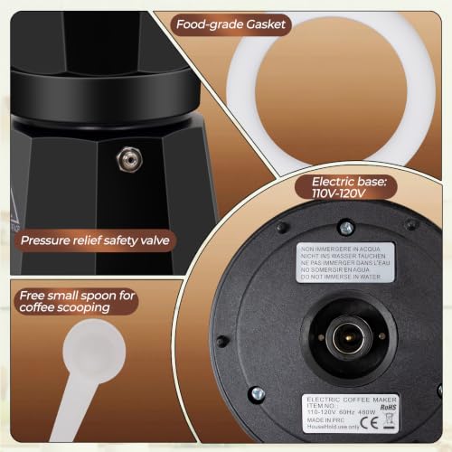 Electric Aluminum Moka Pot 3