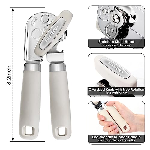 Heavy Duty Hand Can Opener Manual with Magnet Lid Remover
