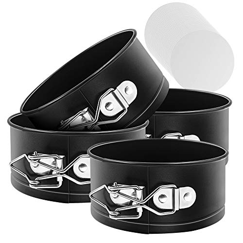 4 Inch Springform Pan 4 Pack Mini Cake Pan Cheesecake Pan (4 Count)