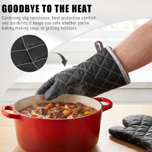 15" 482°F Terry Cloth Oven Mitts 100% Cotton Set of 2 (2 Count)
