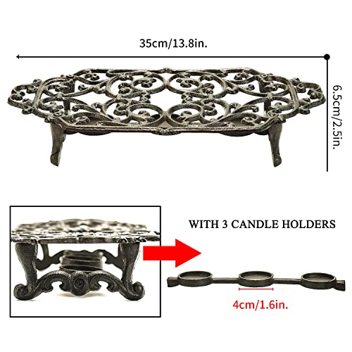 Heavy Duty Cast Iron Teapot Dish Warmer Stable Holder for Tealight Stand