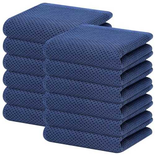 100% Cotton Waffle Weave Kitchen Dish Towels 12 (12 Count)