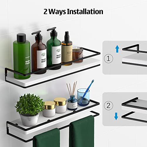 Floating Shelves Wall Mounted Set of 2 (2 Count)