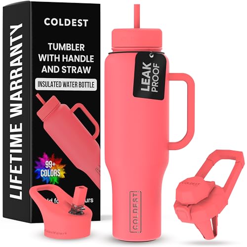 Coldest Tumbler with Handle and Straw