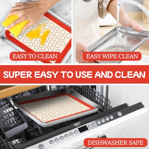 Baking Sheet with Silicone Baking Mat Set