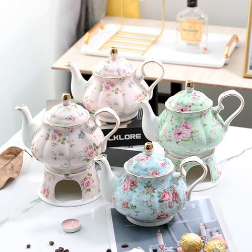 floral porcelain coffee cups set for 6 people