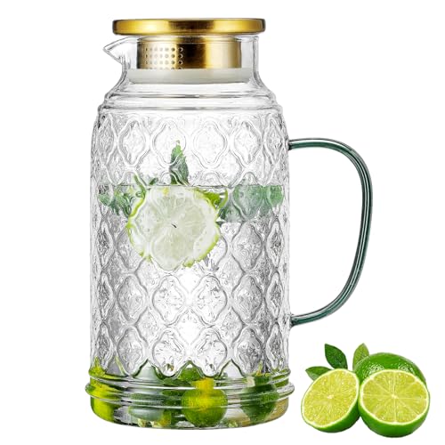 Glass Pitcher with Lid