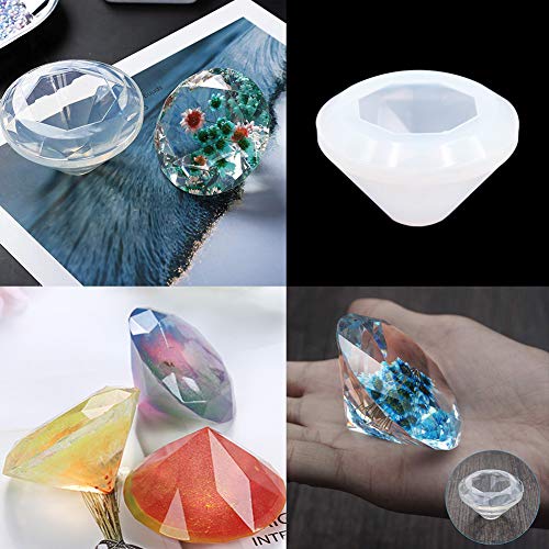 18Pcs DIY Silicone Resin Casting Molds Tools Set Includes 6 Resin Casting Molds Large Clear Silicone Molds 2 Measurement Cup 10 Wood Sticks for DIY Home Decoration