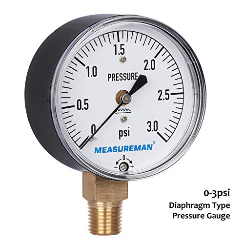 Diaphragm Type Capsule Low Pressure Gauge 3psi