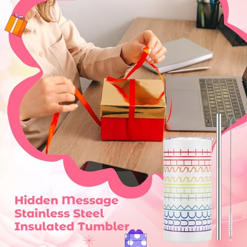 16 oz Hidden Message Tumbler Insulated with Lid Straw