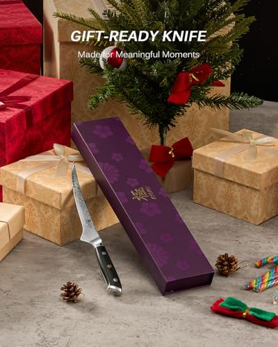 7" Japanese Damascus Fillet Knife for Fish